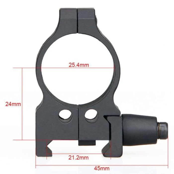 1" Picatinny Mount Set, Medium High - Image 3