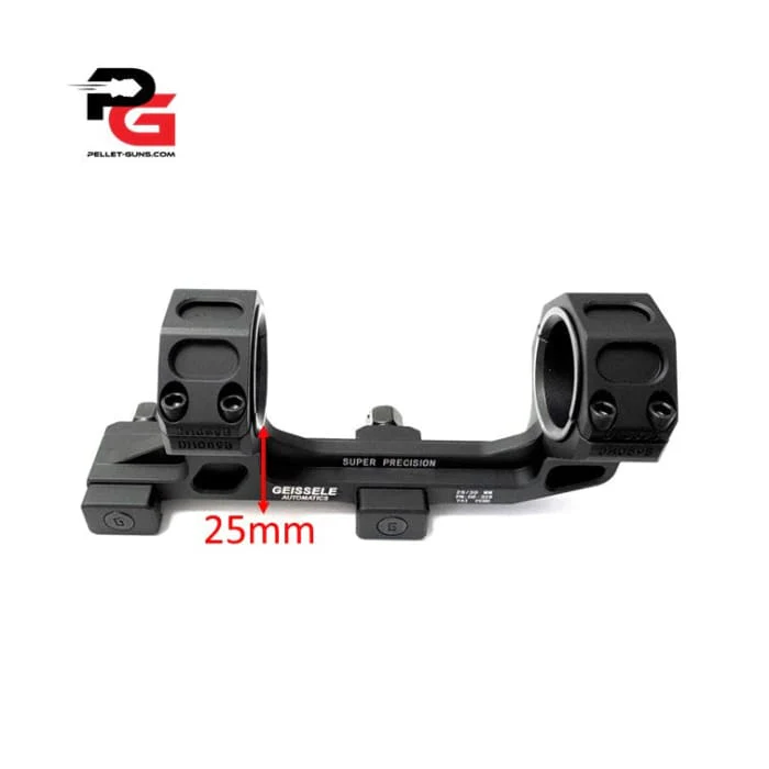 Single Piece 25/30mm Picatinny mount with overhang with 2 QD points (GEISSELE) - Image 3