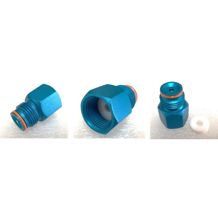 Blue Adapter - Converts Standard CGA-320 Male to CO2 Paintball Tank - Includes Seal. - Image 3