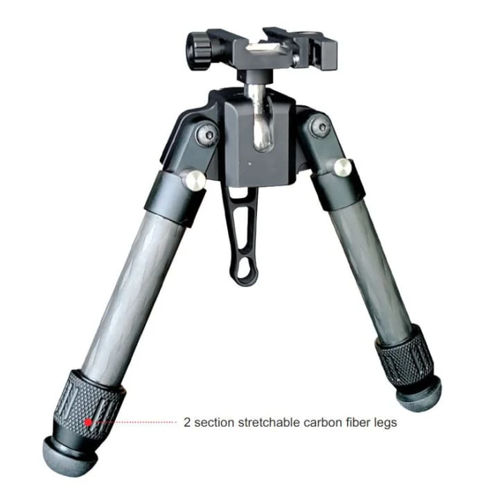 BP02C Carbon Fibre Bipod With Standard And Spike Feet Included - Image 2