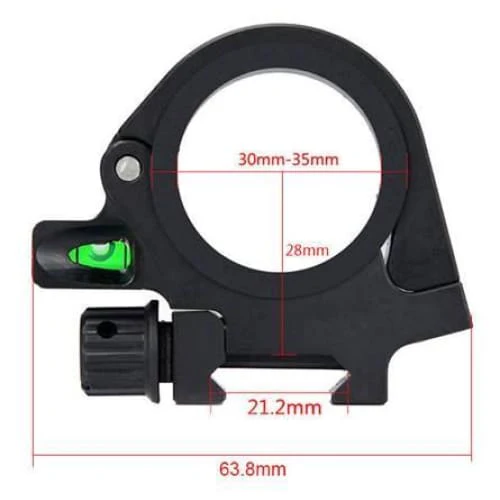 Canis Latrans 2-Piece 30/35mm Picatinny Mount Set, Medium High With Bubble Levels - Image 7