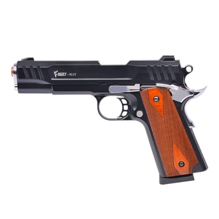 Kuzey 911T#1 Blank Firing Signal Gun - Black/Wooden Grip