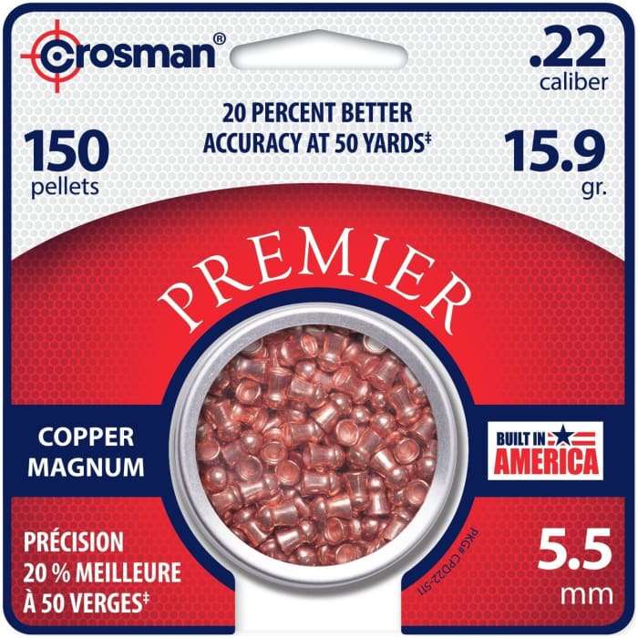 Crosman Copper Dome 15.9 Grain 5.5mm/.22 Per 150 - Image 4