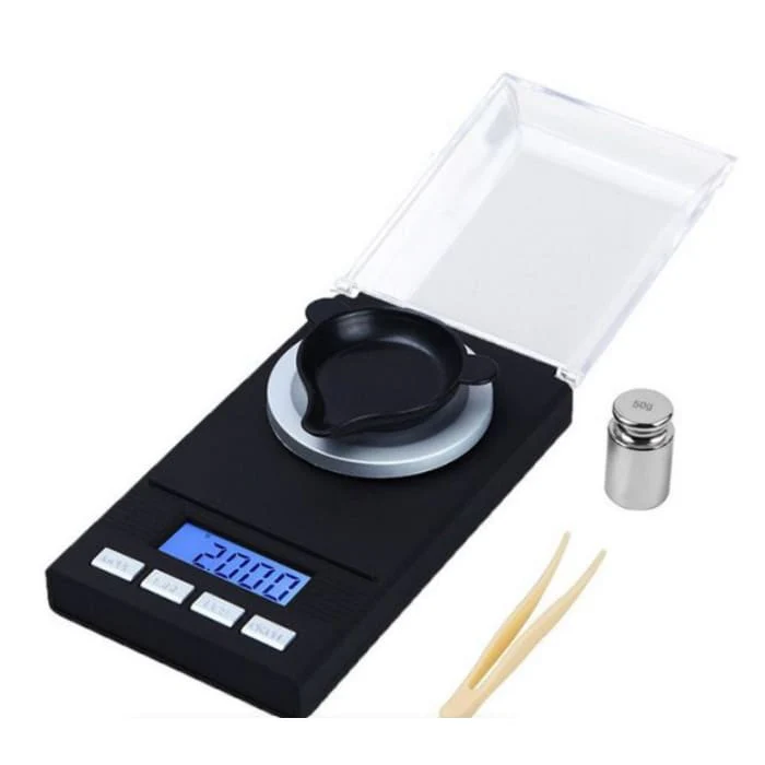 Digital Mini-Scale With Tweezer In Black Case