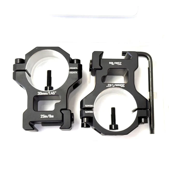 Discovery heavy-duty scope mount set for 30mm scope tube, 1.45" high (37mm) - Image 2