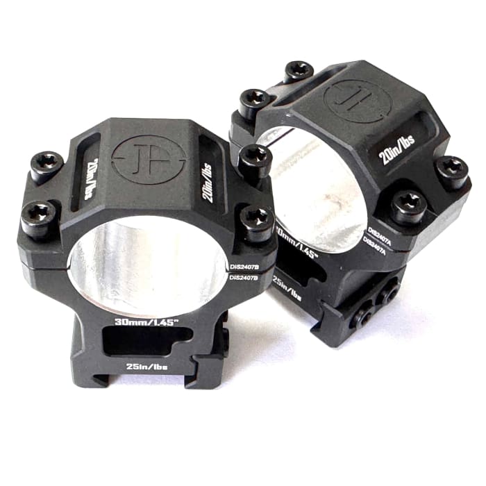 Discovery heavy-duty scope mount set for 30mm scope tube, 1.45" high (37mm) - Image 3