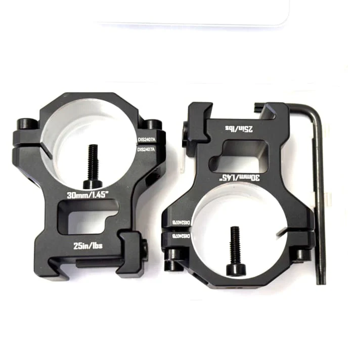 Discovery heavy-duty scope mount set for 30mm scope tube, 1.45" high (37mm) - Image 4