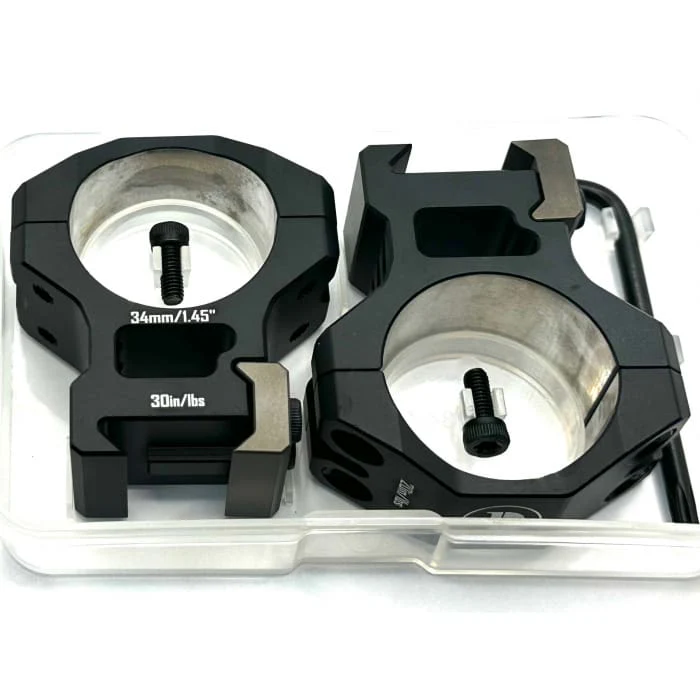 Discovery Optics Titanium Scope Mount Set, (23mm - 1.45Inch High - 37mm) Picatinny - Image 2