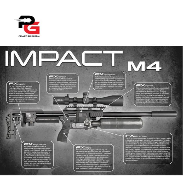 FX Impact M4 Exp Black Sniper .22 cal 700MM - Image 16