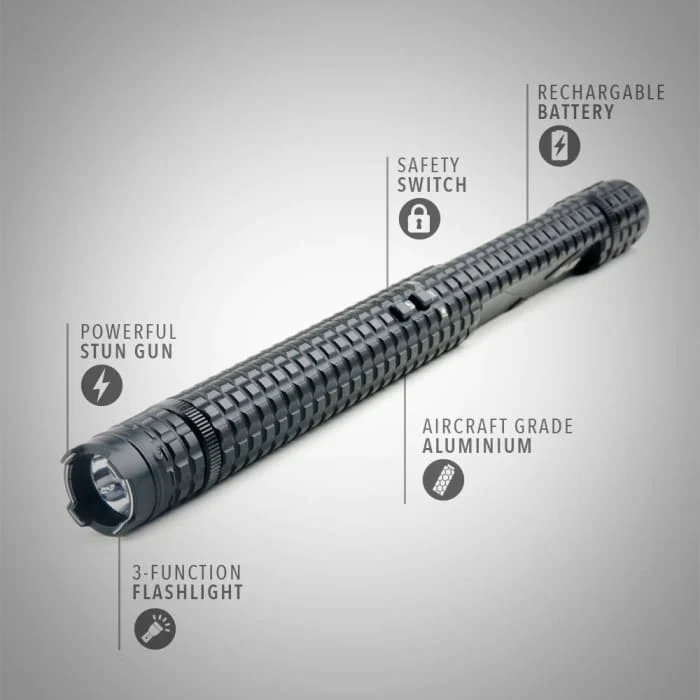 Knightro Clubber Taser Plus Stun Gun Plus Tactical Flashlight - Image 2