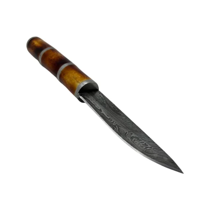 Handmade Damascus Steel Knife - 110mm Blade - Image 2
