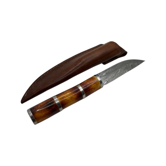 Handmade Damascus Steel Knife - 110mm Blade - Image 3
