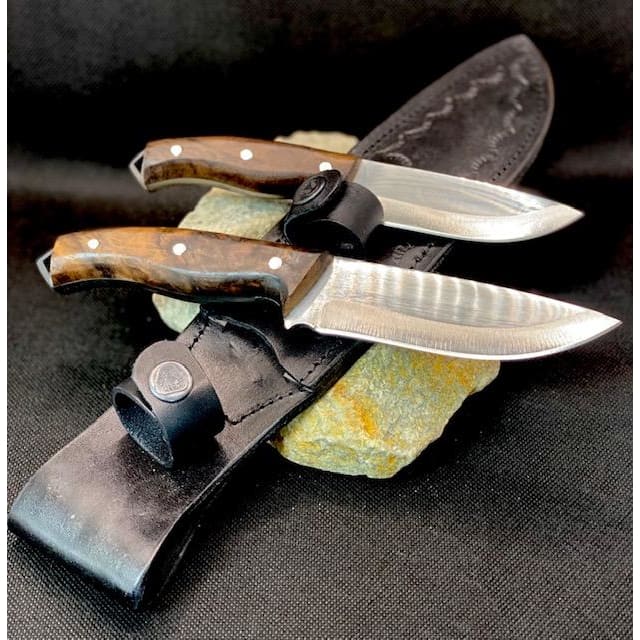 Handmade Turkish Knife Set Father And Son With Leather Sheath - Image 2