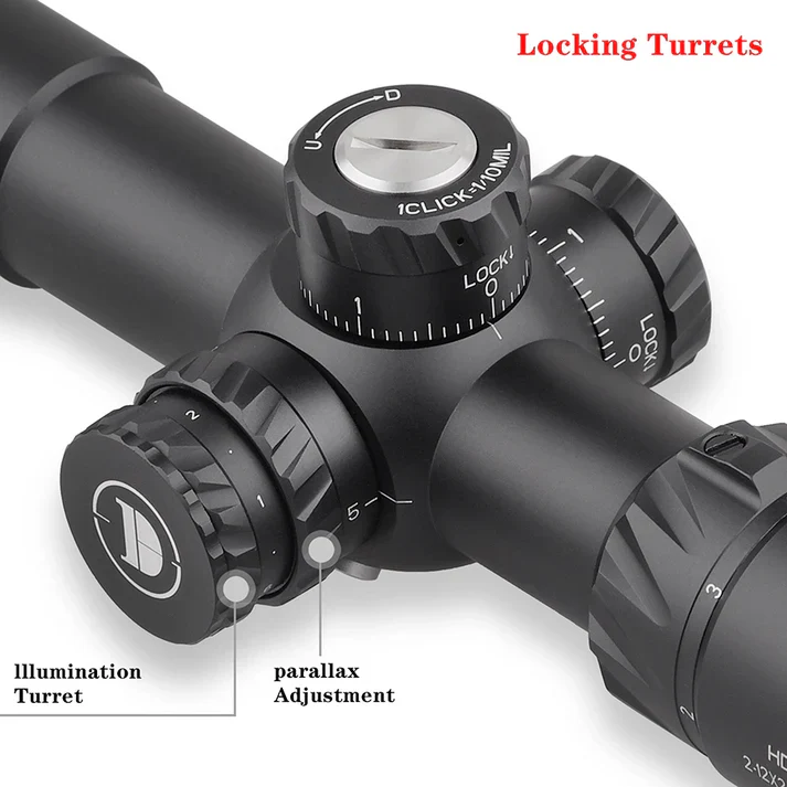 Discovery HD 2-12X24SFIR FFP-MIL rifle scope - Image 4