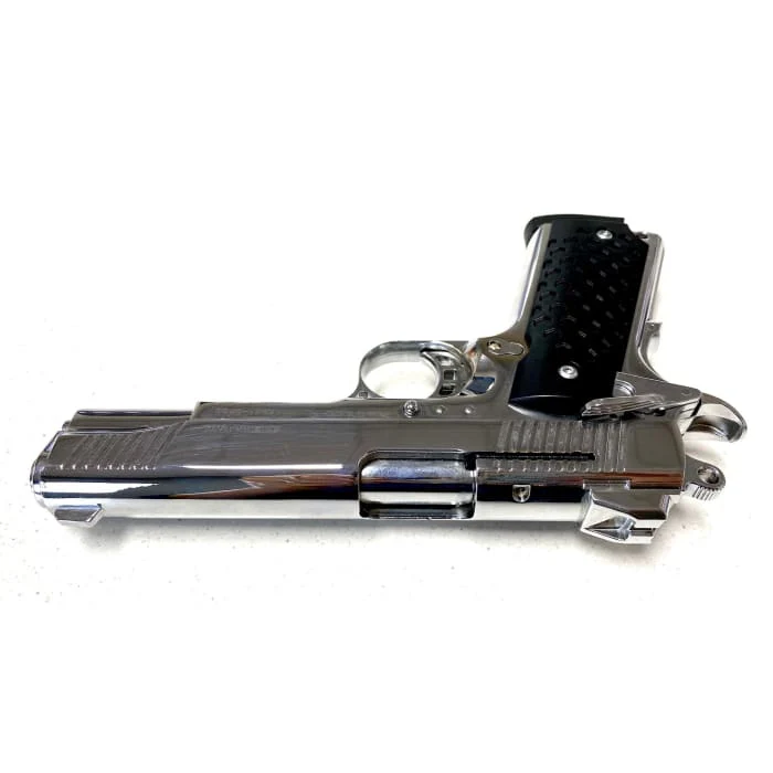 COMBO DEAL - Kuzey 911 blank 9mm PAK - chrome with chrome trim and black grip - Image 9