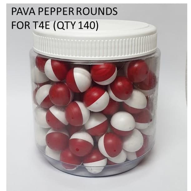 MIL SPEC PAVA Pepper Rounds For T4E, Tub Of 140