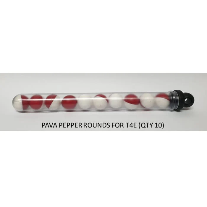 MIL SPEC PAVA Pepper Rounds For T4E, Tube Of 10