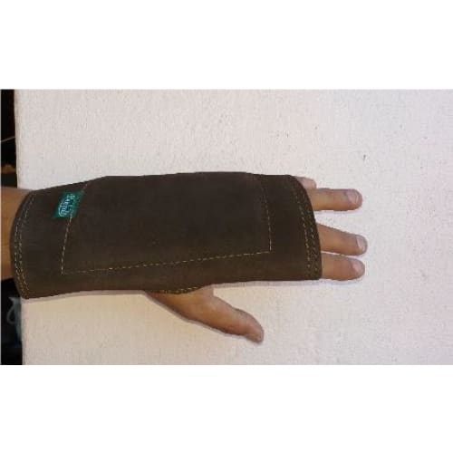 Target shooting brown suede leather glove (Medium L/H)