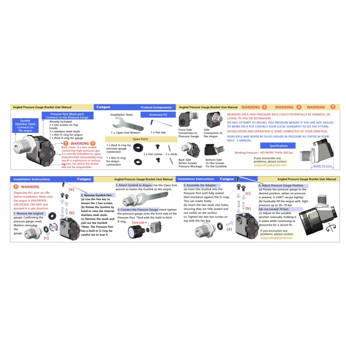 Sekhmet Angled Bracket (M10 TO 1/8'' BSP) - Image 4