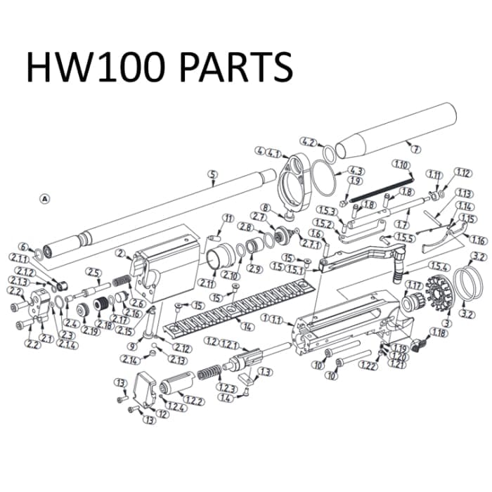Weihrauch spare seal for HW100 cal 4.5mm & 5.5mm (6.2672) - Image 2
