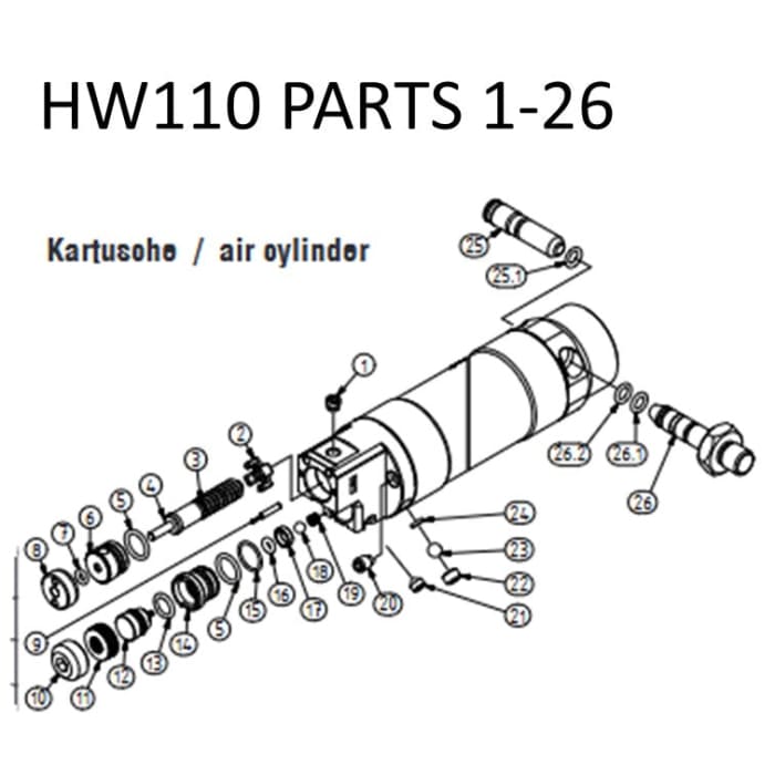 Weihrauch spare seal for HW110 (6.2977) Cal 5.5mm - Image 2